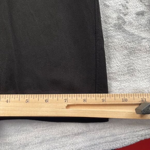 Wilt Pants Womens Large Black Crepe Draped Sheer Pockets Cropped Made in USA - Picture 12 of 16